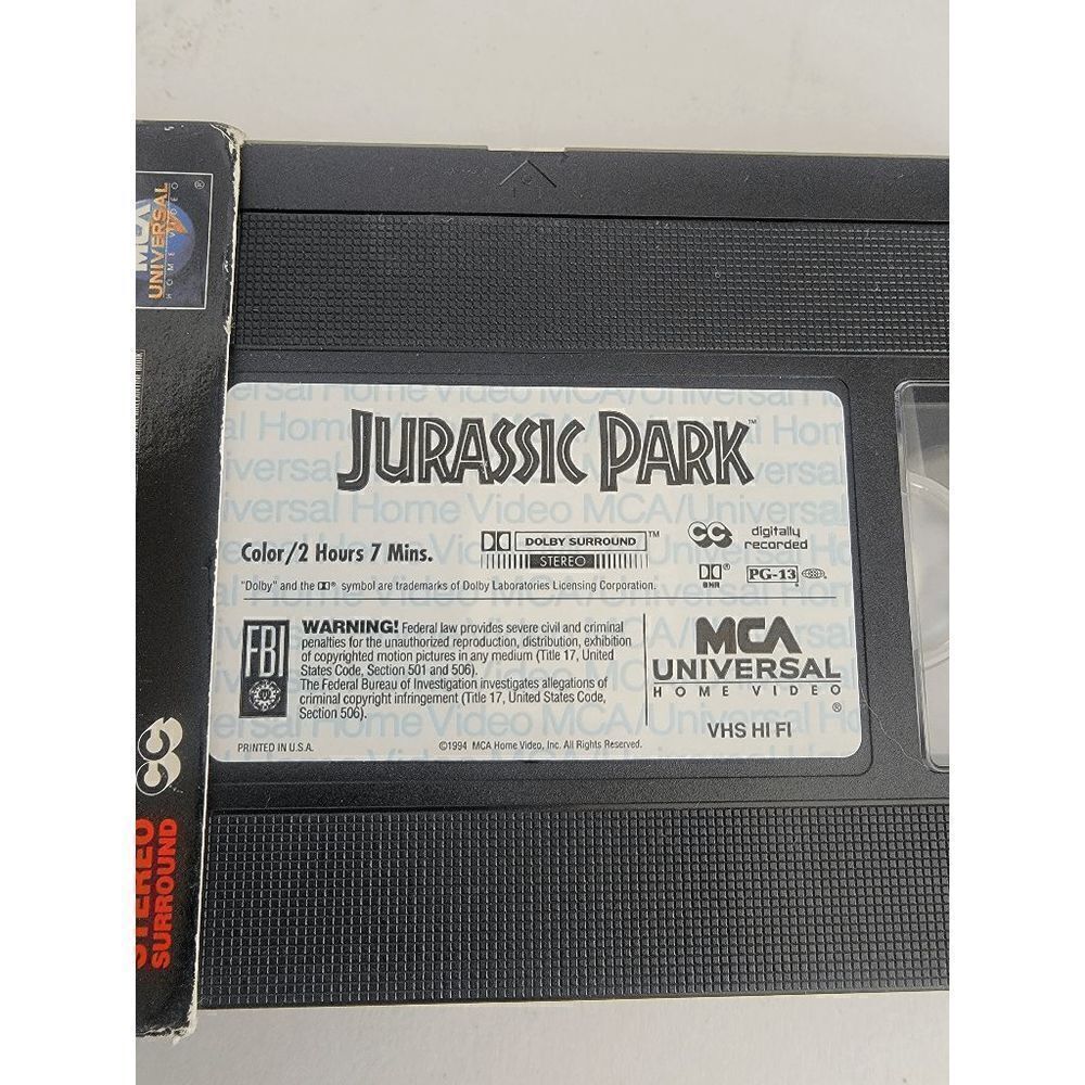 MCA Universal Jurassic Park VHS 1993 Universal City Studios - Picture 4 of 6